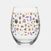 Halloween Party Wijnglas Zonder Voet (Rechts)