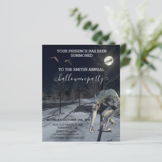 Halloween Party Winter Werewolf Scary (Staand voorkant)