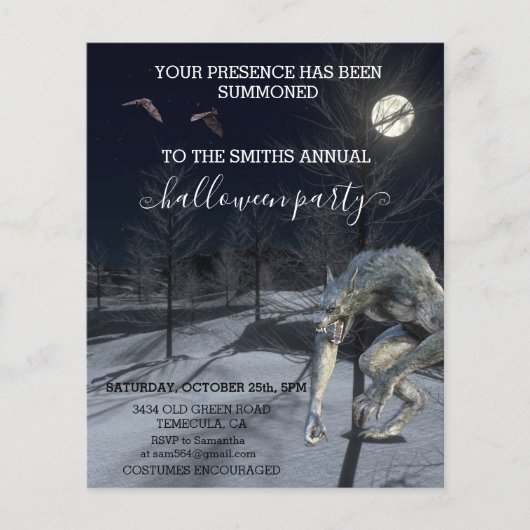 Halloween Party Winter Werewolf Scary (Voorkant)