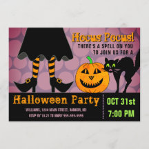 Halloween Party Witch Legs Pumpkin Cat Funny