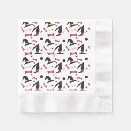 Halloween Party Witch Pet Snoep Spiders Servet (Voorkant)