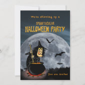 Halloween Party Witch roeren het op Kaart (Voorkant)