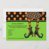 Halloween Party Witches Stockings Kaart (Voorkant)