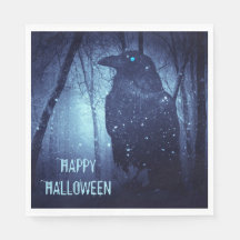 Halloween Party Zwart Raven Crow Blauw Woud