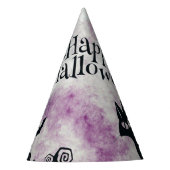 Halloween Party Zwarte Kat Boze Pompoenen Enge Uil Feesthoedjes (Voorkant)