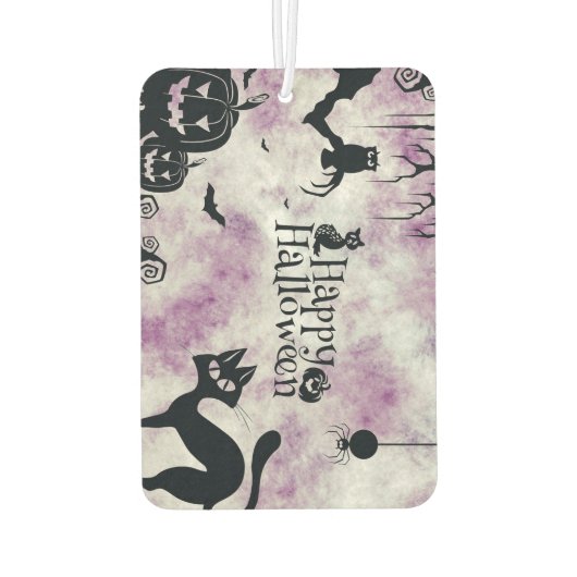 Halloween Party Zwarte Kat Boze Pompoenen Enge Uil Luchtverfrisser (Achterkant)