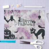 Halloween Party Zwarte Kat Boze Pompoenen Enge Uil Tissuepapier (Craft)
