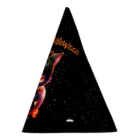 Halloween Party Zwarte Kat Pompoen Horror Eng Feesthoedjes (Rechts)