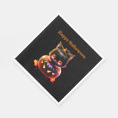 Halloween Party Zwarte Kat Pompoen Horror Eng Servet (Hoek)