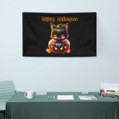 Halloween Party Zwarte Kat Pompoen Horror Eng Spandoek (Beurs)