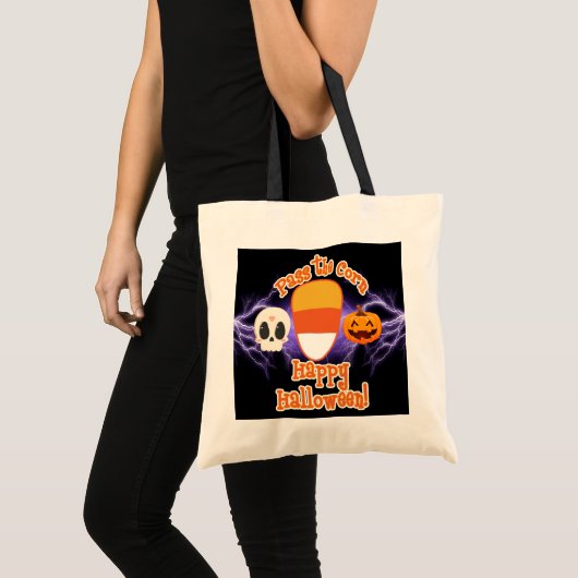 Halloween Pass The Corn  Tote Bag (Voorkant (product))
