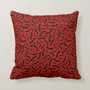 Halloween past de Red Bat Cotton 16-inch X16-inch  Kussen