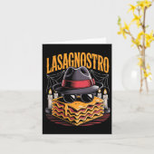 Halloween Pasta Meme Mafia Parodie Grappige Lasagn Kaart (Gele Bloem)
