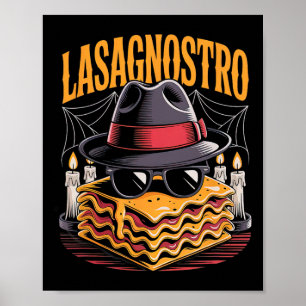 Halloween Pasta Meme Mafia Parodie Grappige Lasagn Poster
