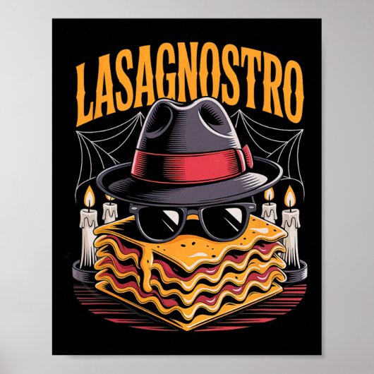 Halloween Pasta Meme Mafia Parodie Grappige Lasagn Poster (Voorkant)