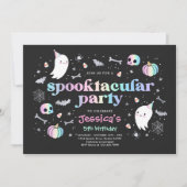 Halloween Pastel Cute Ghost Birthday Spooktacular Kaart (Voorkant)