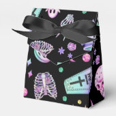 Halloween pastel gothic apothecary and graveyard bedankdoosjes (Voorkant Zijde)