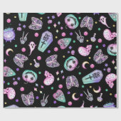 Halloween pastel gothic apothecary and graveyard cadeaupapier (Vlak)