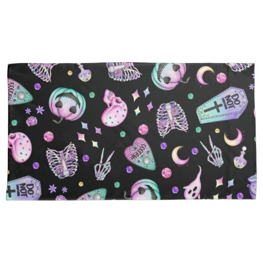 Halloween pastel gothic apothecary and graveyard kussensloop (Voorkant-Rechts)