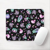 Halloween pastel gothic apothecary and graveyard muismat (Met muis)