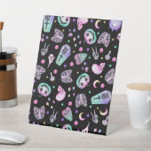 Halloween pastel gothic apothecary and graveyard reclamebord met voetstuk (Insitu)