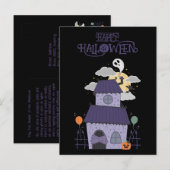 Halloween Pastel Gothic Haunted House Briefkaart (Voorkant / Achterkant)