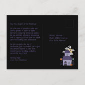 Halloween Pastel Gothic Haunted House Briefkaart (Achterkant)