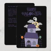Halloween Pastel Gothic Haunted House Feestdagenkaart (Voorkant / Achterkant)