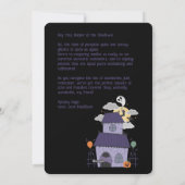 Halloween Pastel Gothic Haunted House Feestdagenkaart (Achterkant)