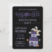 Halloween Pastel Gothic Haunted House Party Kaart (Voorkant)