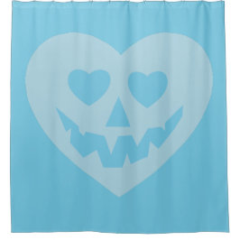 Halloween Pastel gothic valentijn Creepy Heart Blu Douchegordijn