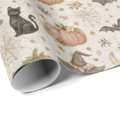 Halloween Pastel Pumpkins Cadeaupapier (Rol Hoek)