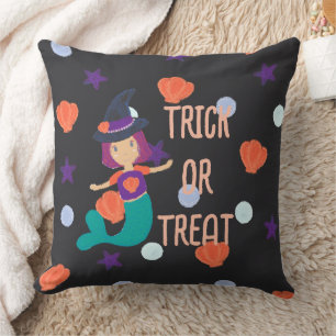 Halloween Pastel Zeemeermin Heks Trick or treat Kussen