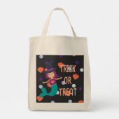 Halloween Pastel Zeemeermin Heks Trick or treat Tote Bag (Achterkant)