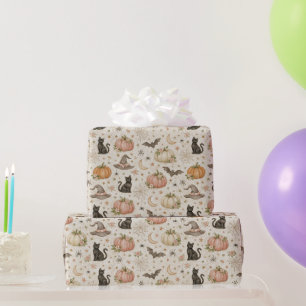 Halloween Pastelkleurige Pompoenen Cadeaupapier