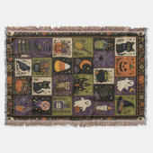 Halloween Patchwork Dekbedset Geweven Worpdeken De Deken (Voorkant)