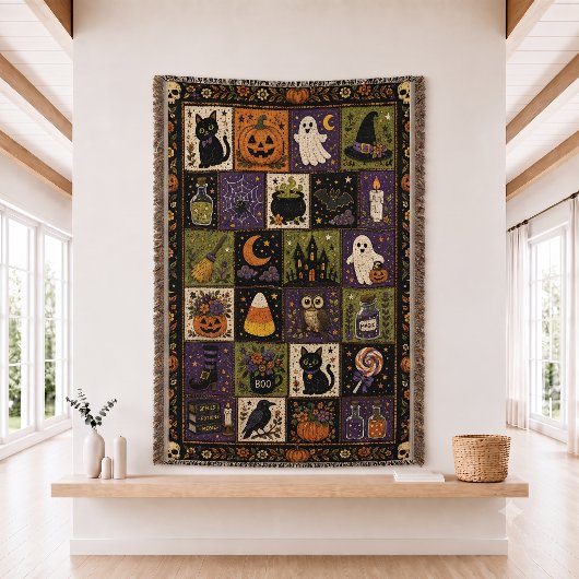 Halloween Patchwork Dekbedset Geweven Worpdeken De Deken