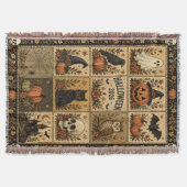 Halloween Patchwork Dekbedset Geweven Worpdeken Deken (Voorkant)