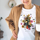 Halloween Patchwork Ghost  T-shirt