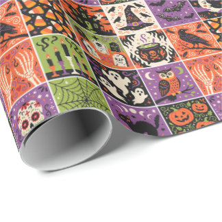 Halloween Patchwork Inpakpapier