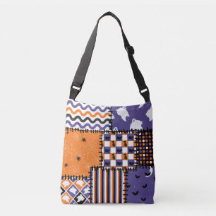Halloween Patchwork Katten Geesten Crossbody Tas