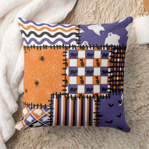 Halloween Patchwork Katten Geesten Kussen