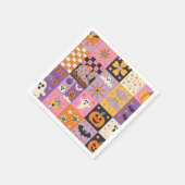 Halloween Patchwork Pattern – Feestelijke Pleinen Servet (Hoek)