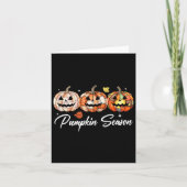 Halloween Patchwork Pompoen Gewatteerde Herfst Est Kaart (Voorkant)
