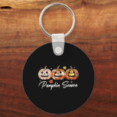 Halloween Patchwork Pompoen Gewatteerde Herfst Est Sleutelhanger (Voorkant)