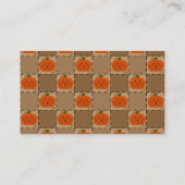 Halloween Patchwork Pumpkin-kaart Visitekaartje (Achterkant)