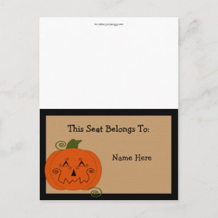 Halloween Patchwork Pumpkin Table Tent Briefkaart