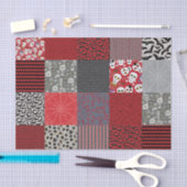 Halloween Patchwork Red, Grey and Black Tissuepapier (Craft)