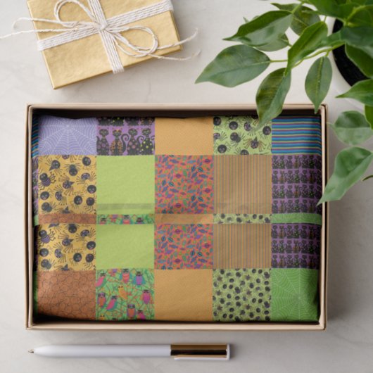 Halloween Patchwork Tissuepapier (Geschenk)