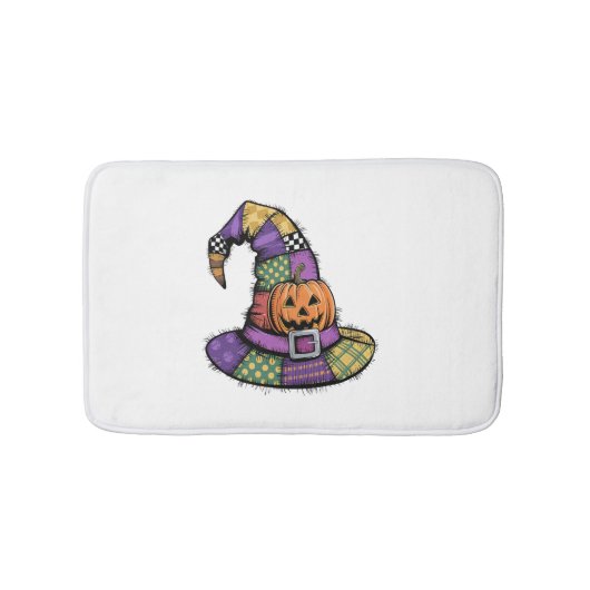 Halloween Patchwork Witch Pet Spooky Badmat (Voorkant)